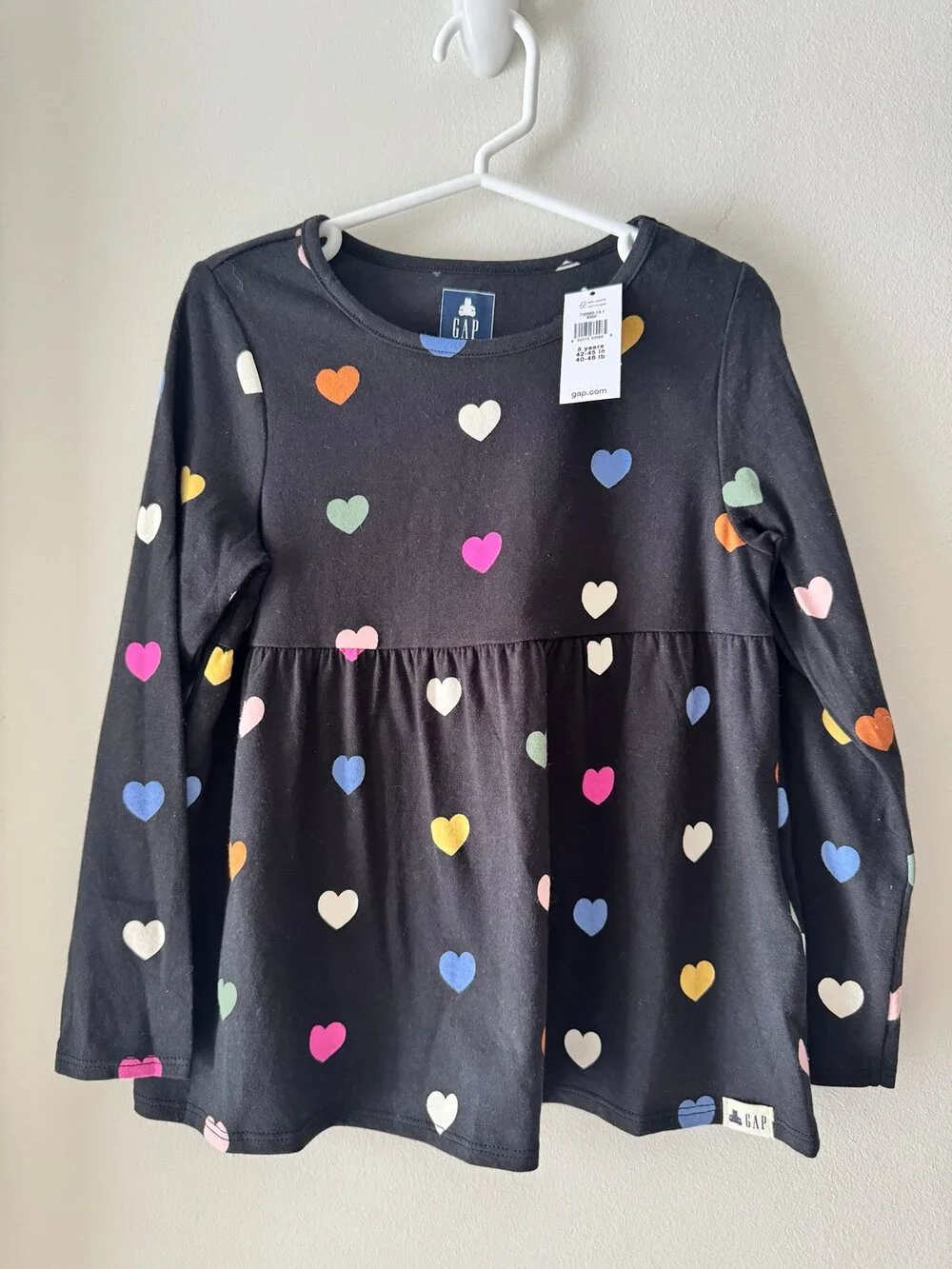 Gap Girls heart tunic top - 5 years
